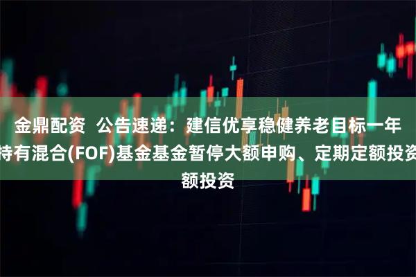 金鼎配资  公告速递：建信优享稳健养老目标一年持有混合(FOF)基金基金暂停大额申购、定期定额投资